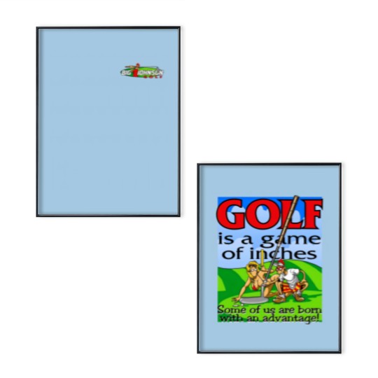 Discover Vintage Big Johnson Golf Poster Set Golf Is A Game Of Inches Poster Set Men's White