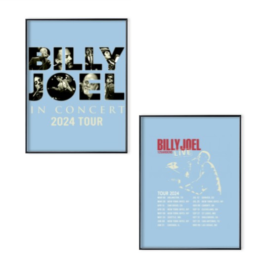 Discover Billy Joel Music Tour 2024 Poster Set