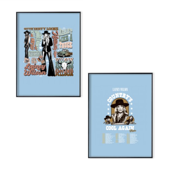 Discover 2024 Lainey Wilson Country's Cool Again Tour Poster Set