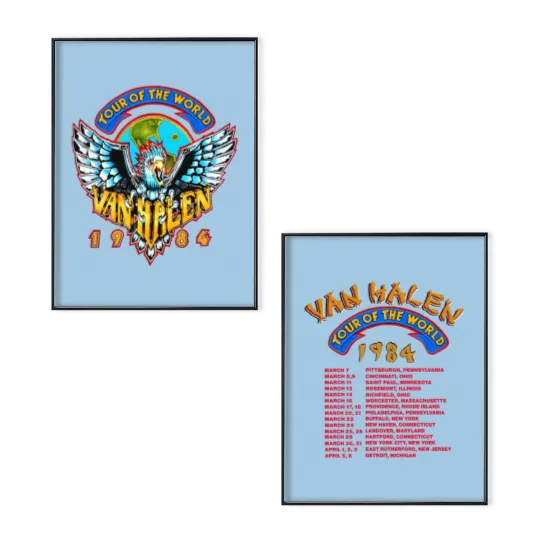 Discover Sale!! Vintage 1984 van World Tour Monsters of Rock Poster Set