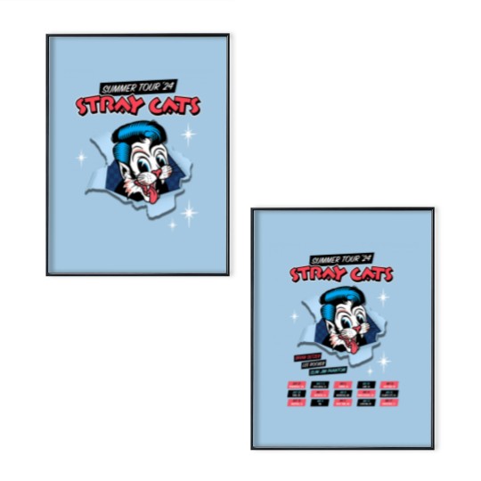 Discover Stray Cats Summer Tour 2024 Poster Set