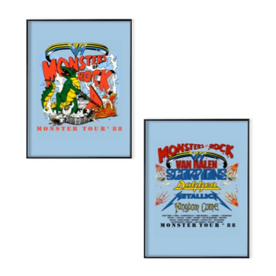 Discover 1988 Monsters Of Rock Tour Concert Poster Set
