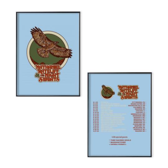 Discover Nathaniel Rateliff & The Night Sweats 2023 Tour Poster Set, Nathaniel Rateliff Concert Poster Set
