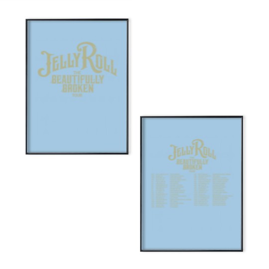 Discover Jelly Roll The Beautifully Broken Tour 2024 Poster Set