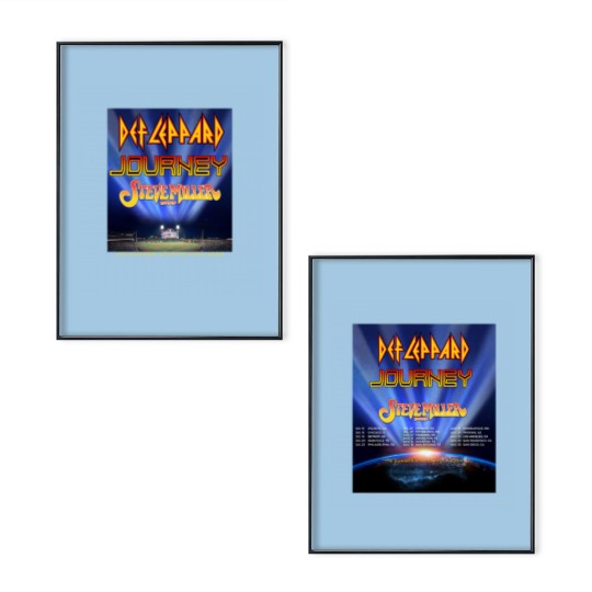 Discover Journey Steve Miller Band 2014 Tour Black Concert Double Sided Printed Poster Set