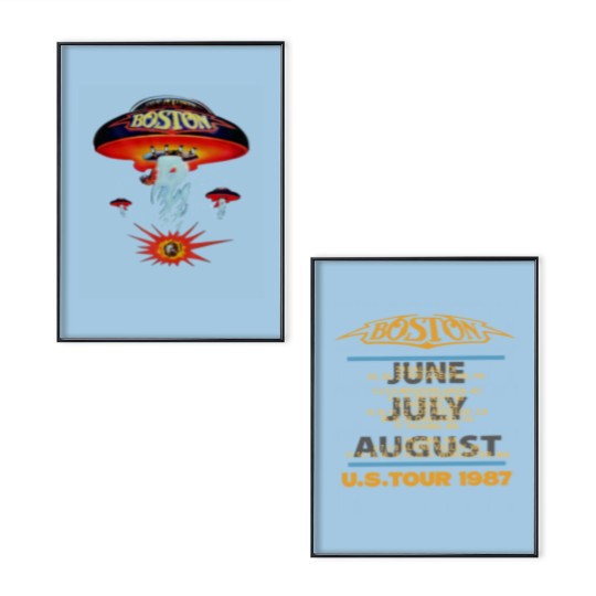 Discover Boston Rock Band Concert Tour 1987 Poster Set, Anniversary Gift for Fans