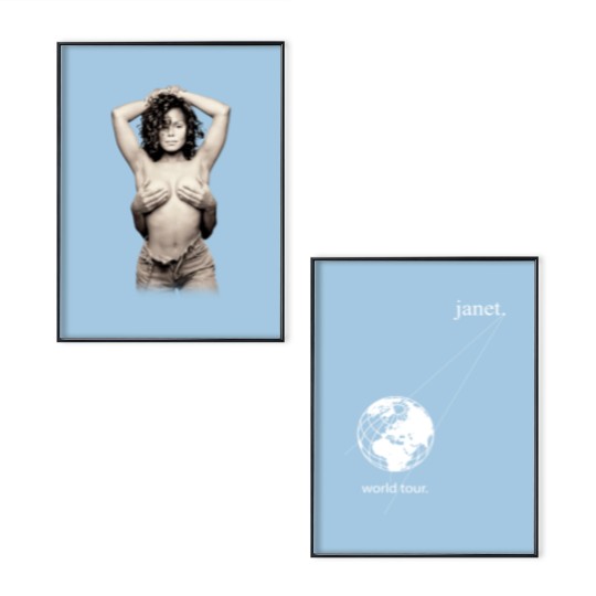 Discover 1993 JANET JACKSON Tour Poster Set Cotton Unisex Size