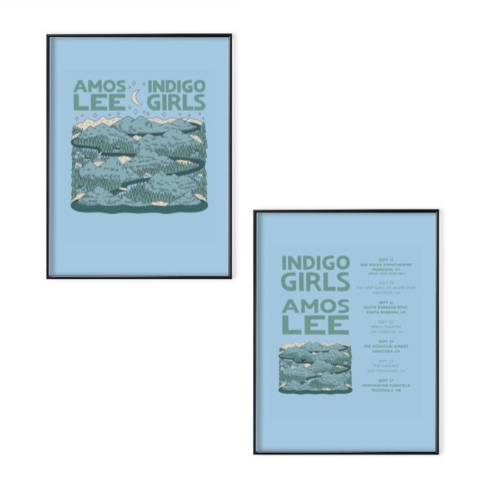 Discover Indigo Girls and Amos Lee 2024 Tour Poster Set