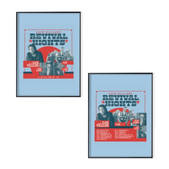 Discover Zach Williams, Revival Nights Tour 2024 Poster Set