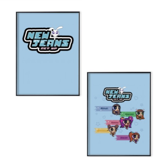 Discover Newjeans Super Shy Get Up Album Poster Set