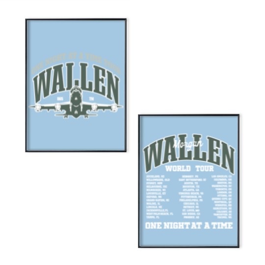 Discover Wallen Western One Night At A Time Tour Poster Set