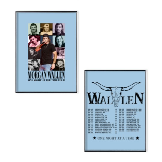 Discover Wallen Western Tour 2024 Poster Set - One Night At A Time Concert Collection