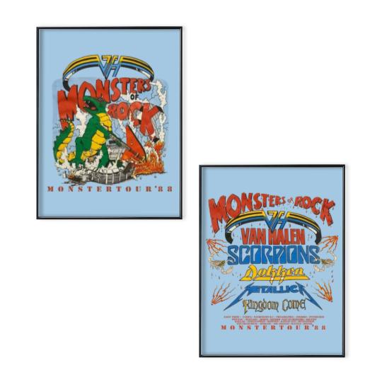 Discover Monsters of Rock Tour 1988 Poster Set, Monster Rock Tour '88 Poster Set
