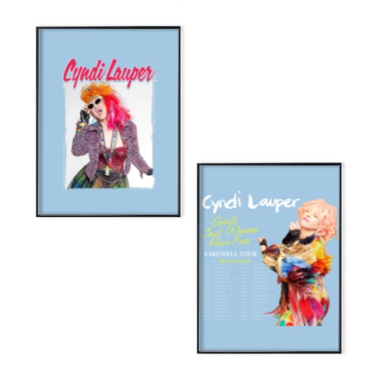 Discover Cyndi Lauper Poster Set - Girl Just Wanna Have Fun Farewell Tour 2024