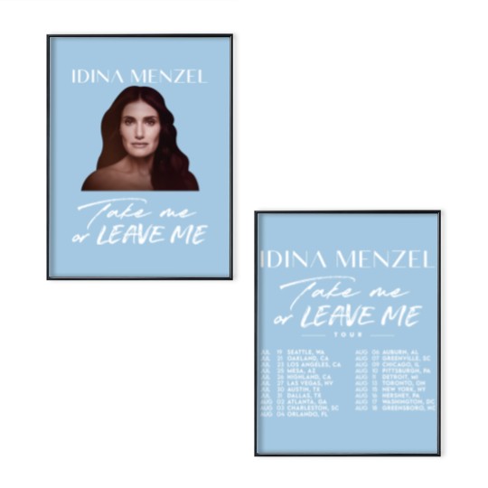 Discover Take Me or Leave Me Tour 2024 Poster Set, Idina Menzel Fan Poster Set