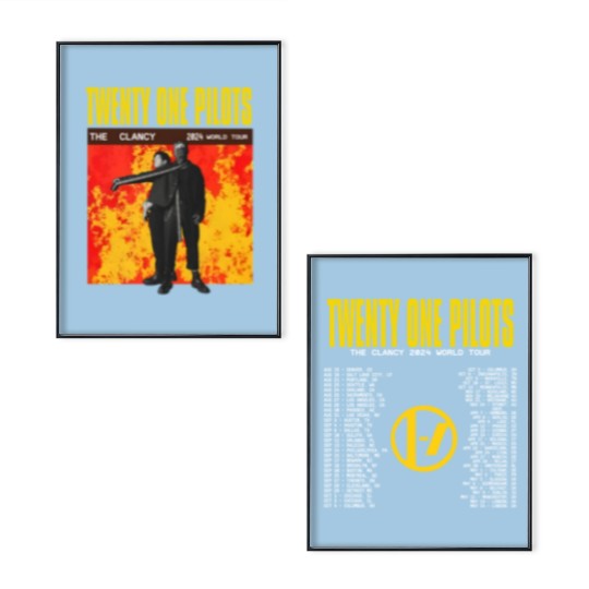 Discover Pilotss band 2024-2025 Clancy World Tour Double Sided with Dates Unisex Double Sided Poster Set