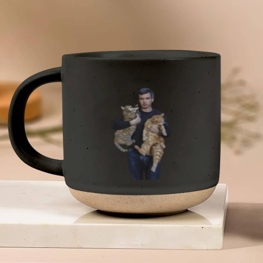 Discover Nathan Fielder and His Cats Classic Pottery Mugs