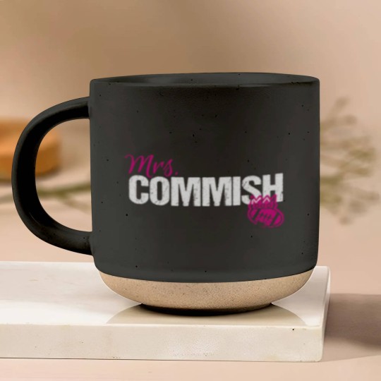 Discover Mrs. Commish Fantasy Football Commissioner Wife Pottery Mugs