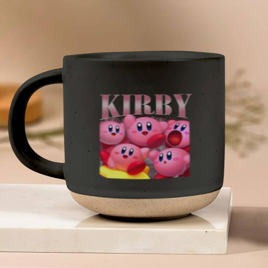 Discover Kirby Pottery Mugs | Vintage Kirby Pottery Mugs | Kirby Homage Pottery Mugs | Kirby Video Game Pottery Mugs | Funny Kirby Cute Pottery Mugs
