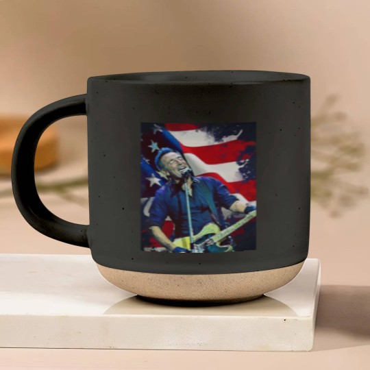 Discover Bruce Springsteen Graphic Pottery Mugs  Bruce Springsteen Pottery Mugs Tour 2024 Pottery Mugs