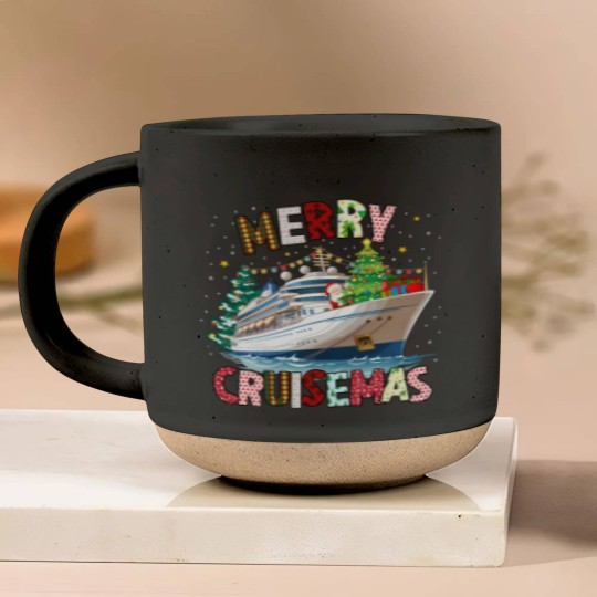 Discover Merry Cruisemas Pottery Mugs, Christmas Cruise Crew Pottery Mugs