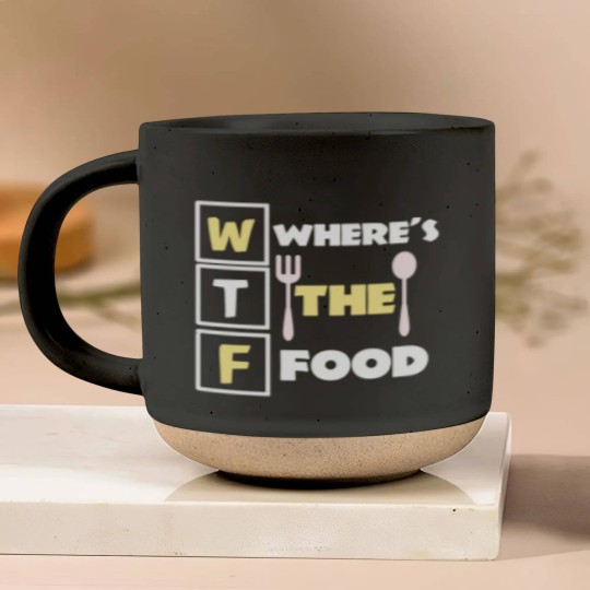 Discover Where's the food funny food pun quote meme Pottery Mugs