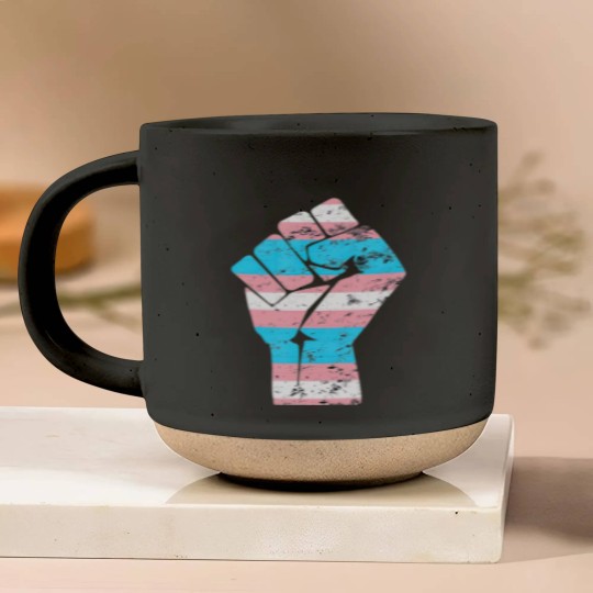 Discover Resist Fist Transgender Flag Trans Pride T Pottery Mugs