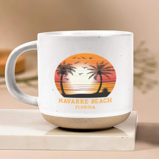 Discover Navarre Beach Florida Vintage Sunset Retro Summer Pottery Mugs