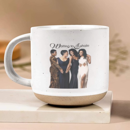 Discover Waiting To Exhale White Unisex Pottery Mugs, Friendly Pottery Mugs