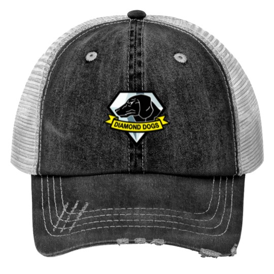 Discover Diamond Dogs Print Trucker Hats