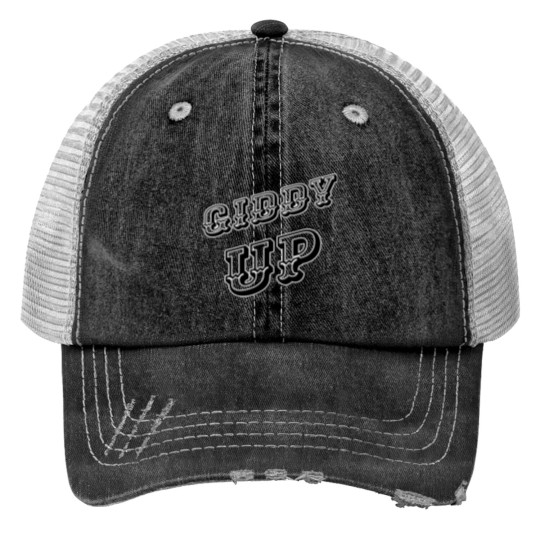 Discover Giddy Up Golden Boy Sun Print Trucker Hats