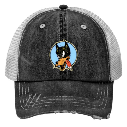 Discover Lone Wolf Jerry Garcia Men_s Black Tee Althea Reds Print Trucker Hats