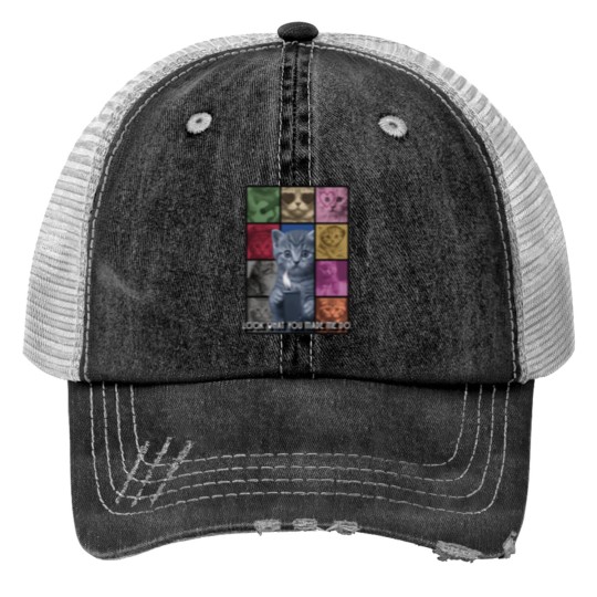 Discover Look what you made me do. Sticker.png Print Trucker Hats