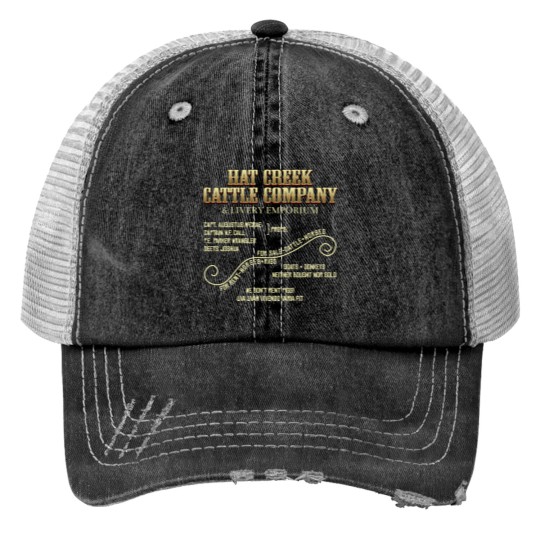 Discover Hat Creek Cattle Company Sign Print Trucker Hats
