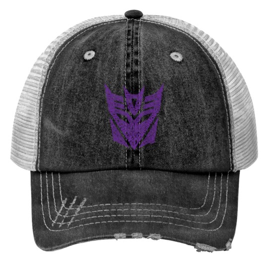 Discover Transformers Decepticons Purple Print Trucker Hats