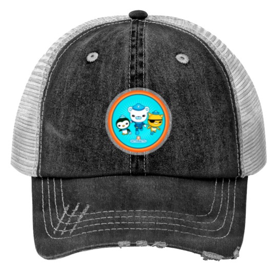 Discover Octonauts Kids Kwazii Ocean Adventure Captain Barnacles Print Trucker Hats