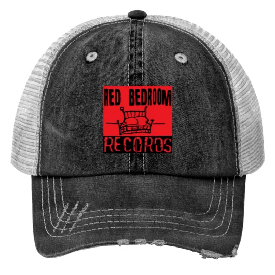Discover Red bedroom records Print Trucker Hats