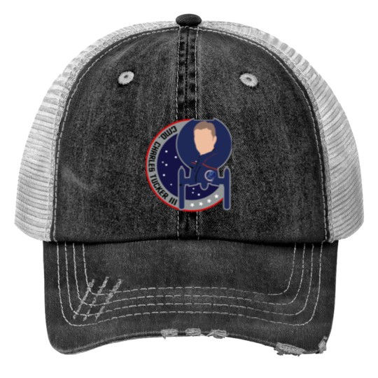 Discover Commander Charles Tucker Print Trucker Hats