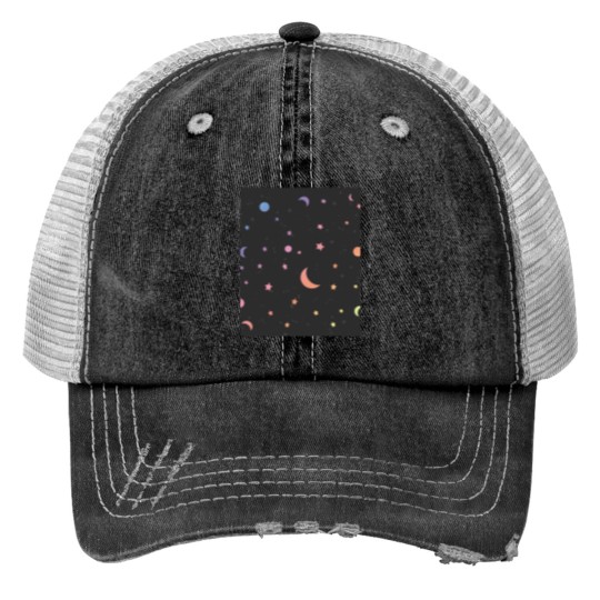 Discover A Rainbow Galaxy Print Trucker Hats