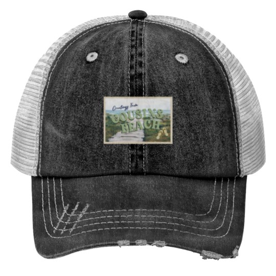 Discover Greetings From Cousins Beach Print Trucker Hats