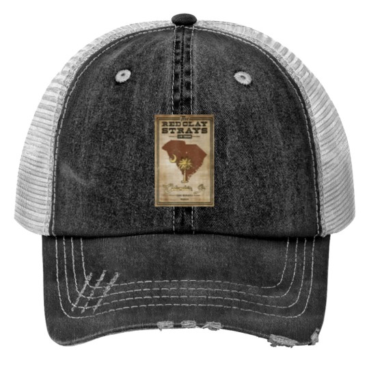 Discover red clay strays Print Trucker Hats