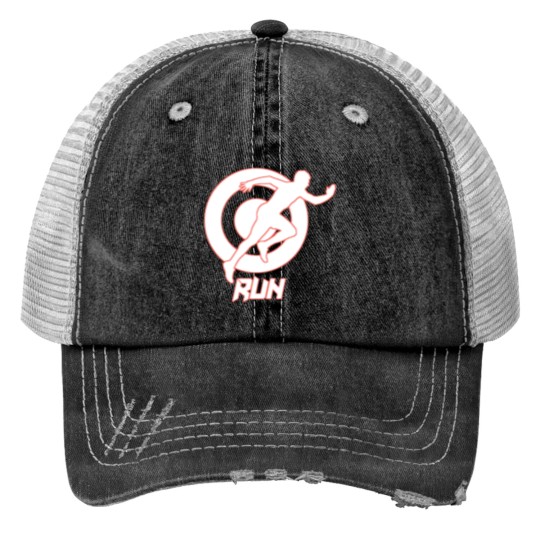 Discover Target Run Print Trucker Hats