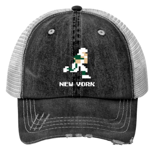 Discover 8 bit New York Football Print Trucker Hats