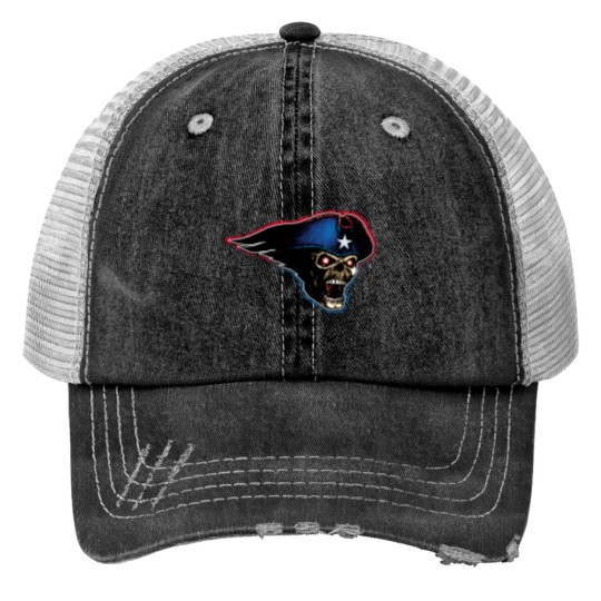 Discover Zombie Patriot1 Print Trucker Hats