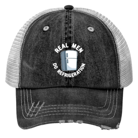 Discover Hvac Tech Refrigeration Print Trucker Hats