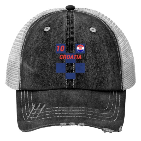 Discover Croatia World Soccer Jersey Croatian Football Print Trucker Hats