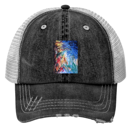 Discover Stormy Mosaic (with margin) Print Trucker Hats