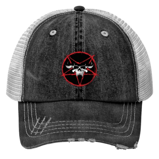 Discover Danzig Inspired Print Trucker Hat - Unique Design for Style