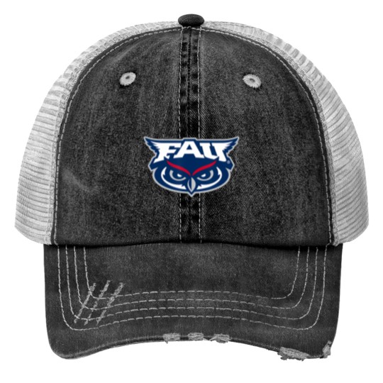 Discover florida atlantic owls icon officially licensed Print Trucker Hats