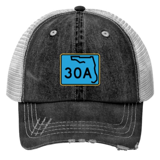 Discover 30A Florida Emerald Coast 30 A Beach DecalSeaside Destin Active Print Trucker Hats